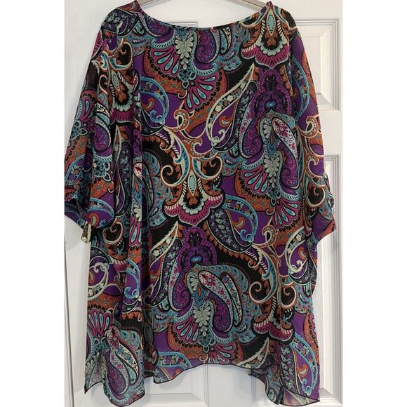 Catherine’s Women’s Tops 2X ~SET OF 3~ Bohemian Blouses Stretchy Flowy Cool EUC - Picture 9 of 16